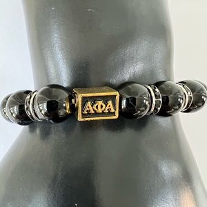 Alpha Phi Alpha Men's Beaded Elastic Bracelet